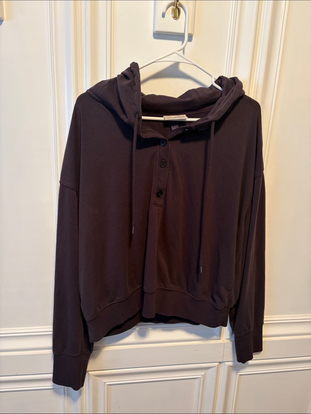Universal Thread Hooded Button-Neck Sweatshirt